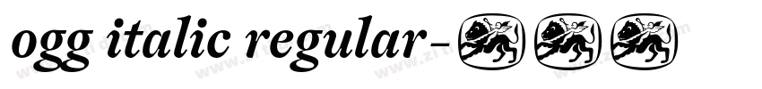ogg italic regular字体转换